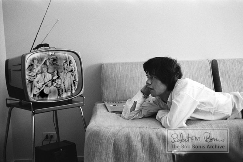 Mick Jagger Watching TV, Chicago, IL, October, 1964 #1