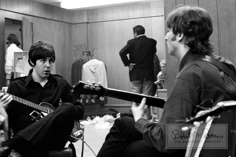 Paul McCartney and John Lennon Backstage, Olympia Stadium, Detroit, MI, August 13, 1966 #1