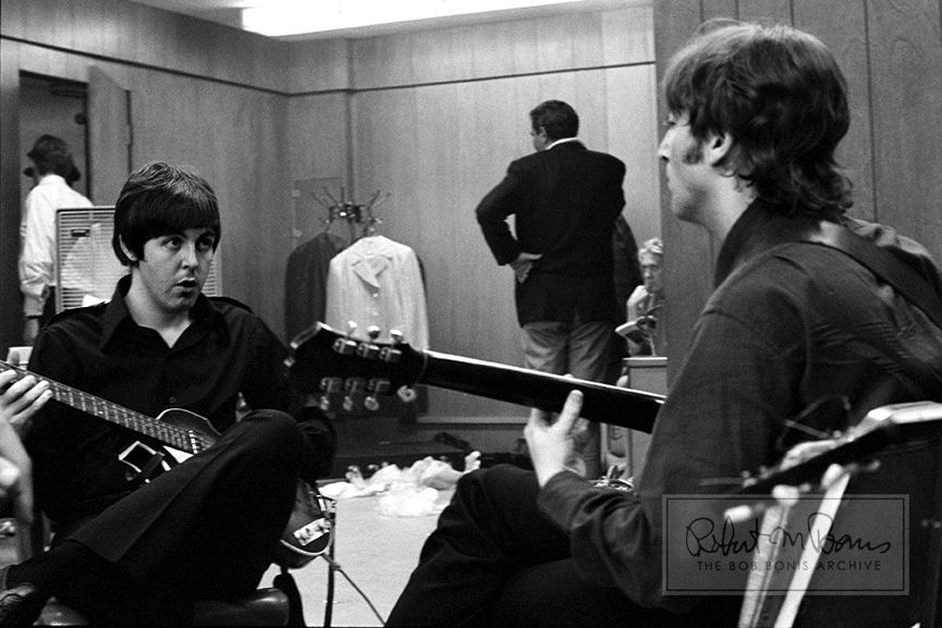 Paul McCartney and John Lennon Backstage, Olympia Stadium, Detroit, MI, August 13, 1966 #1
