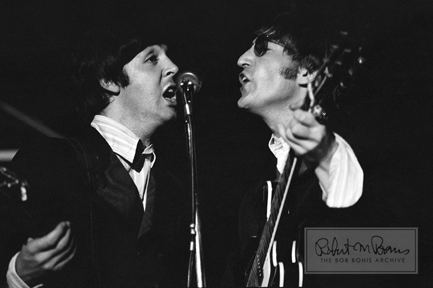 Paul McCartney and John Lennon On Stage, JFK Stadium, Philadelphia, PA, August 16, 1966 #1