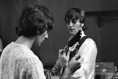 John Lennon, George Harrison, Backstage, JFK Stadium, Philadelphia, PA, August 16, 1966 #1