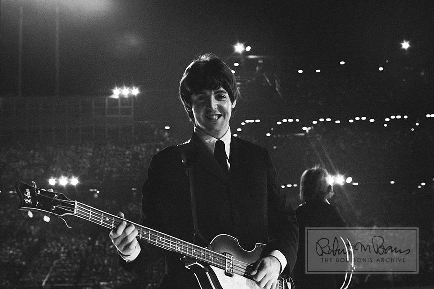 Paul McCartney and George Harrison, Metropolitan Stadium, Bloomington, MN, August 21, 1965 #3