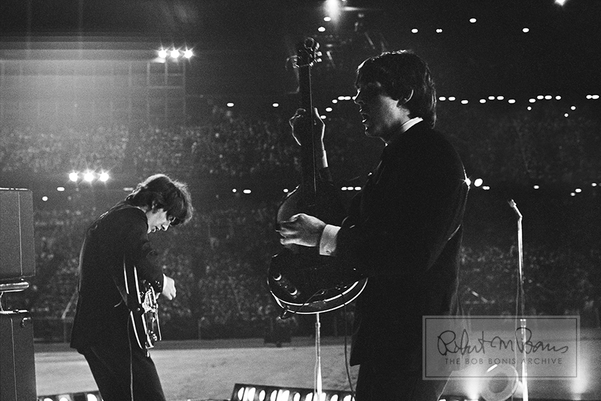 Paul McCartney and George Harrison, Metropolitan Stadium, Bloomington, MN, August 21, 1965 #4