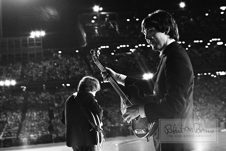 Paul McCartney and George Harrison, Metropolitan Stadium, Bloomington, MN, August 21, 1965 #5