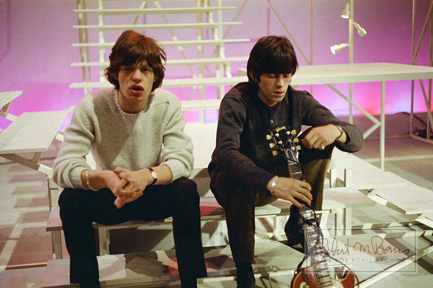 Mick Jagger and Keith Richards, T.A.M.I. Show, Santa Monica, CA.,October 28, 1964 #1