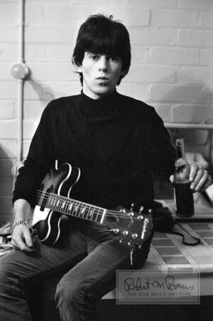 Keith Richards Backstage with Guitar and Pepsi, 1965