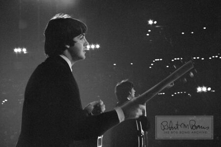 Paul McCartney and George Harrison, Metropolitan Stadium, Bloomington, MN, August 21, 1965 #1